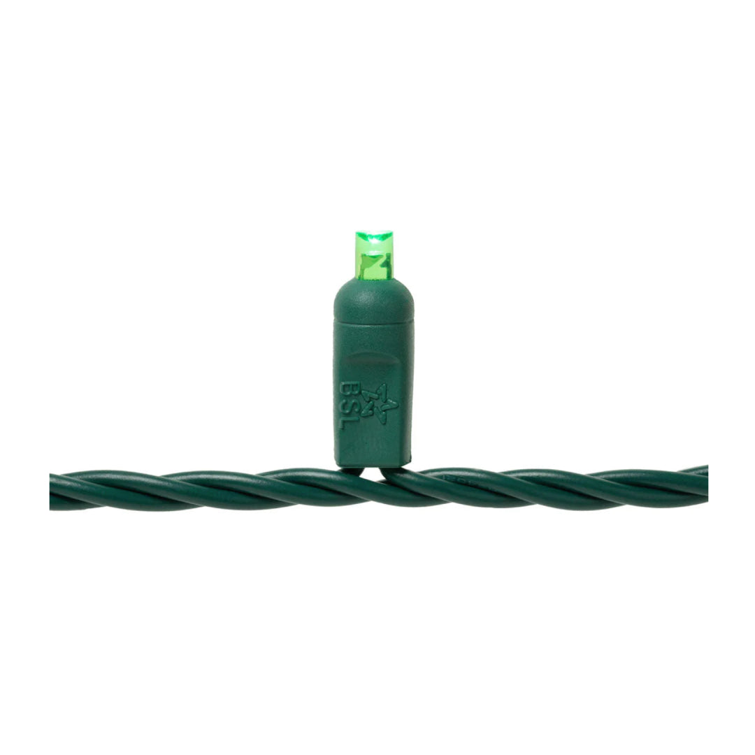 Coax Mini Lights 5mm - 25ft/50LED - Green