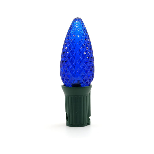 C9 Faceted Bulb Blue (25 Pack)
