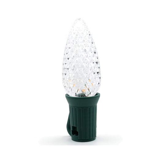 C9 Faceted Bulb Pure White (25 Pack)