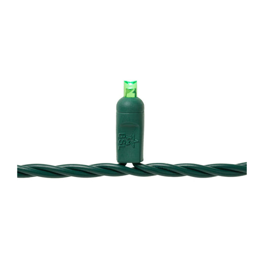 Coax Mini Lights 5mm - 25ft/50LED - Green
