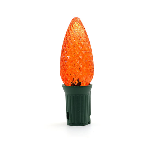 C9 Faceted Bulb Orange (25 Pack)