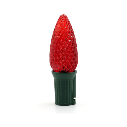 C9 Faceted Bulb Red (25 Pack)