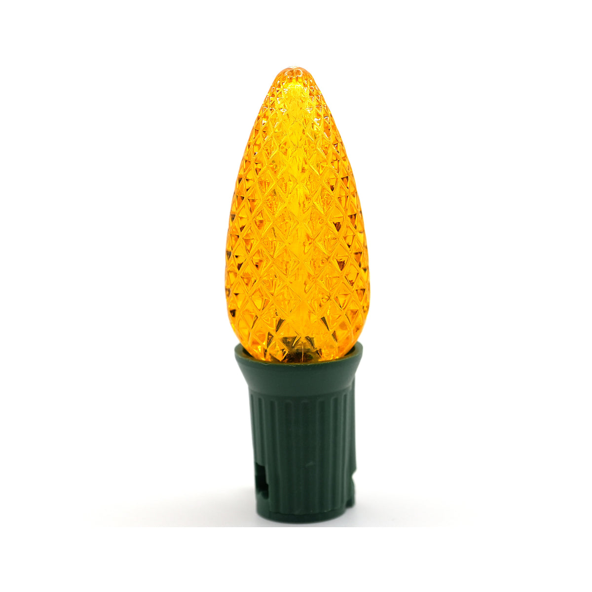 C9 Faceted Bulb Yellow (25 Pack)
